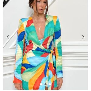 WeWoreWhat Cowl Front Satin Dress 🌈 NWT!
